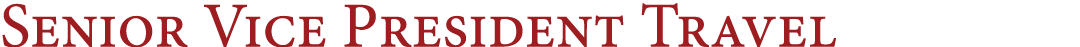 Senior Vice President Travel
