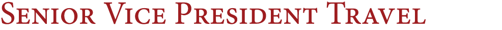 Senior Vice President Travel