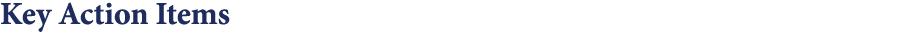 Key Action Items